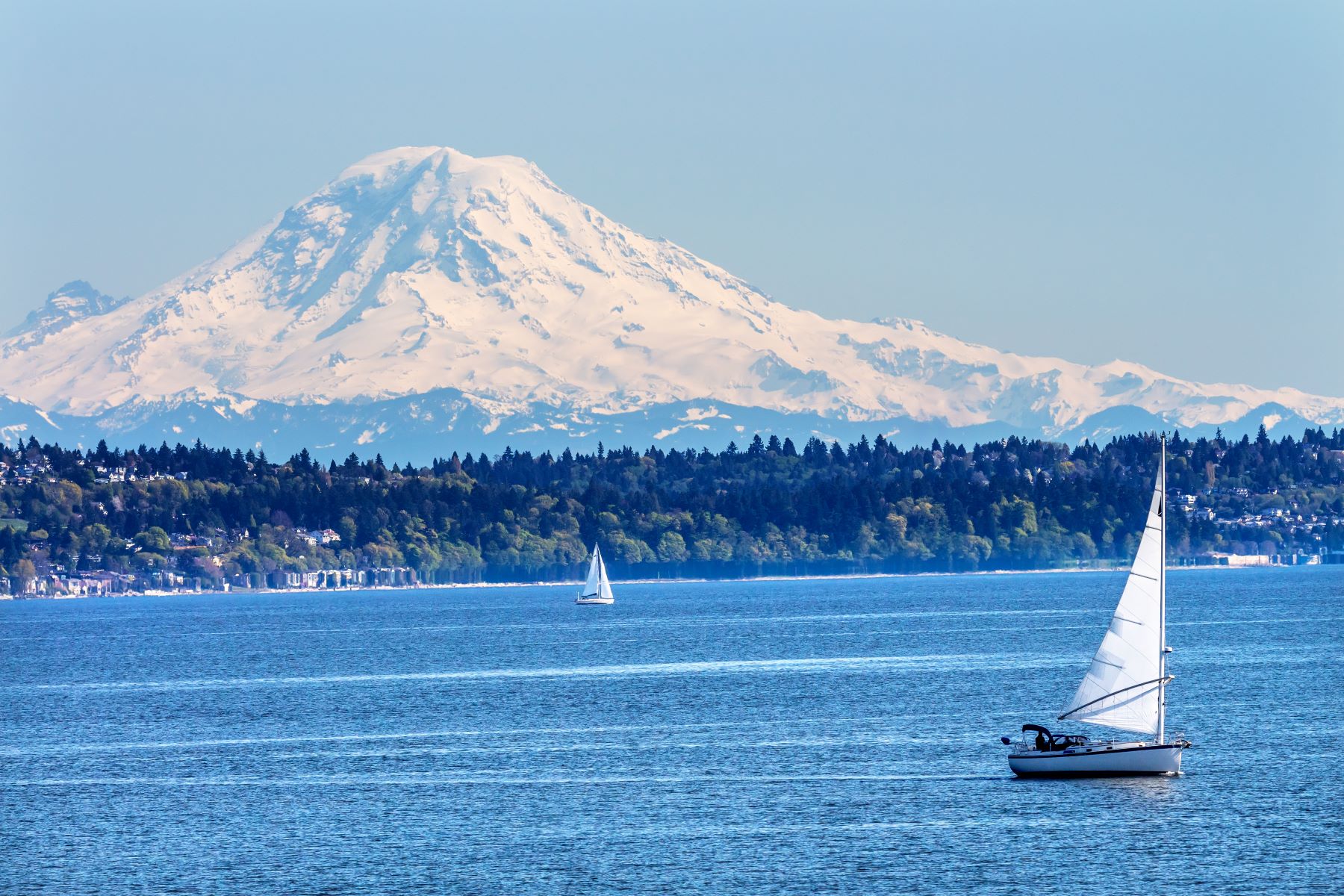 Seattle sailboat waterfront event planning Mount Rainier